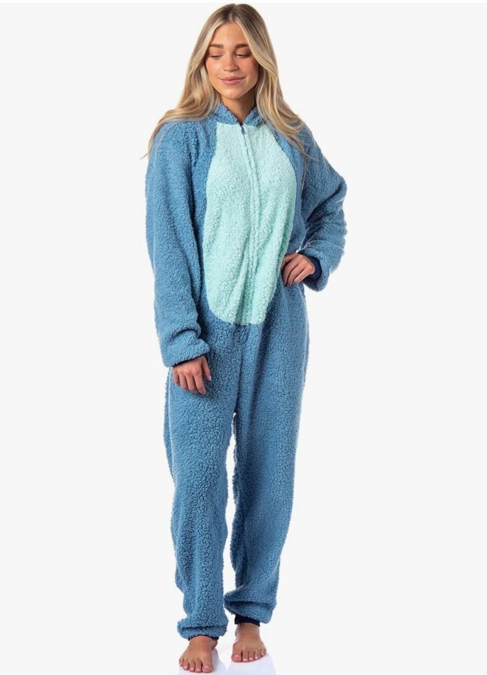 XS Adult Disney Lilo & Stitch Stitch Sherpa Fleece Pajamas
